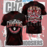 Indiana Hoosiers Football 2025 Big Ten Champions 3D Apparel – TMTHU2544