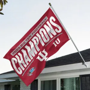 Indiana Hoosiers Football 2025 Big Ten Champions 3D Double-side House Flag - TMTHU2520
