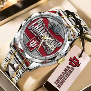 Indiana Hoosiers Football 2025 Big Ten Champions Alloy Luxury Quartz Watch - TMTHU2657