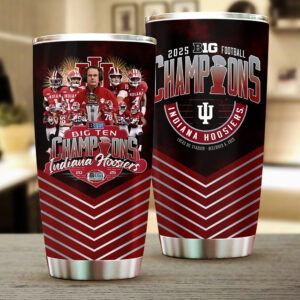 Indiana Hoosiers Football 2025 Big Ten Champions Tumbler Cup - TMTHU2668