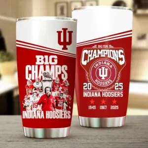 Indiana Hoosiers Football 2025 Big Ten Champions Tumbler Cup - HOATT15121
