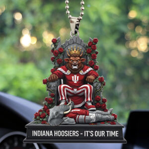 Indiana Hoosiers Football Custom shape 2-sided Acrylic Car Ornament - TMTHU2874