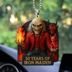 Iron Maiden 50 Years Custom shape 2-sided Acrylic Car Ornament – MAITM14184