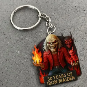Iron Maiden 50 Years Custom Shape 2-sided Keychain - MAITM14185
