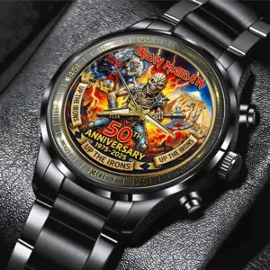 Iron Maiden 50th Anniversary Black Stainless Steel Watch - MAITM14243