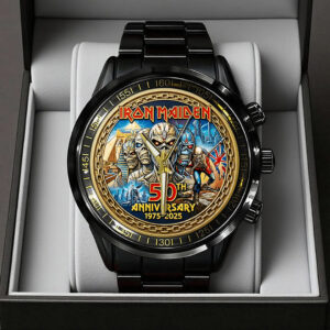 Iron Maiden 50th Anniversary Black Stainless Steel Watch - TANTN19765