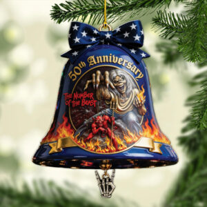 Iron Maiden 50th Anniversary Custom Shape 2-sided Acrylic Ornament – MAITM13974
