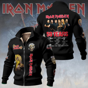 Iron Maiden 50th Anniversary Thick Knit Fleece Jacket - HOATT14963