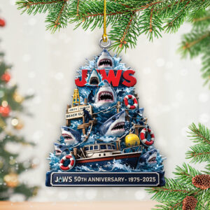 Jaws 50th Anniversary Custom Shape 2-sided Acrylic Ornament – MAITM13956