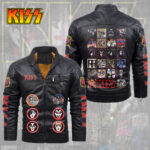 KISS 2D Leather Yellow Fleece Jacket – TMTHU2755