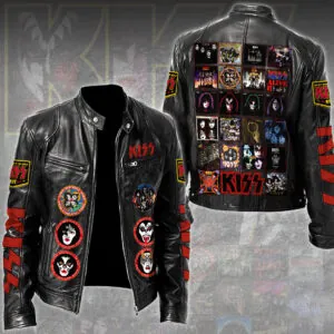 KISS Motorcycle Leather Jacket - TMTHU2728