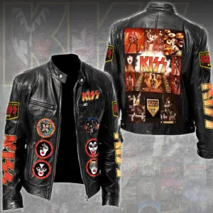 KISS Motorcycle Leather Jacket - TMTHU2861