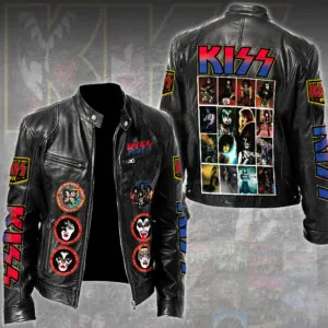 KISS Motorcycle Leather Jacket - TMTHU3007