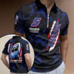 Kyle Larson 2025 NASCAR Cup Series Champion Zip Polo Shirt – HOATT14876
