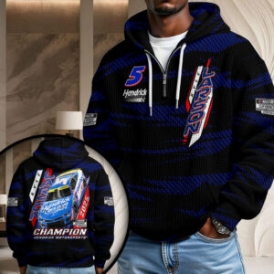 Kyle Larson 2025 NASCAR Cup Series Champions 3D Unisex Waffle Hoodie - TMTHU2500