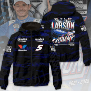Kyle Larson 2025 NASCAR Cup Series Champions 3D Windbreaker Jacket - TMTHU2433