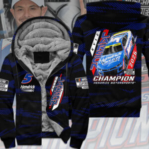 Kyle Larson 2025 NASCAR Cup Series Champions 3D Fleece Zip Hoodie - TMTHU2499
