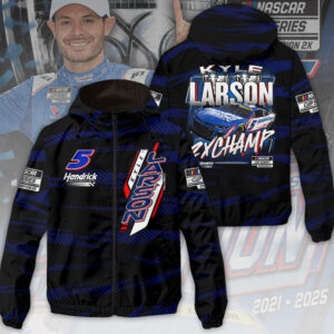 Kyle Larson 2025 NASCAR Cup Series Champions 3D Windbreaker Jacket - TMTHU2435