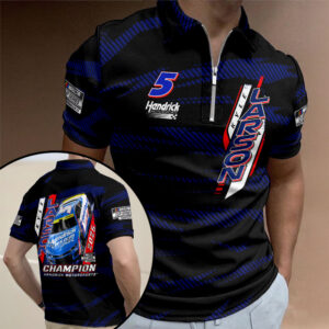 Kyle Larson Nascar Cup Series Champion Zip Polo Shirt - TMTHU2416