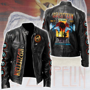 Led Zeppelin Motorcycle Leather Jacket - TMTHU2680