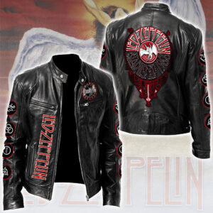 Led Zeppelin Motorcycle Leather Jacket - TMTHU2681