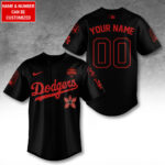 Personalized Los Angeles Dodgers 2025 Champions x Stranger Things Baseball Jersey – TANTN19118