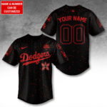 Personalized Los Angeles Dodgers 2025 Champions x Stranger Things Baseball Jersey - TANTN19119