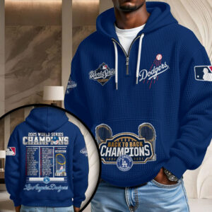 Los Angeles Dodgers 2025 World Series Champions 3D Unisex Waffle Hoodie - HOATT14994