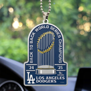 Los Angeles Dodgers World Series 2025 Custom shape 2-sided Acrylic Car Ornament - TANTN19652