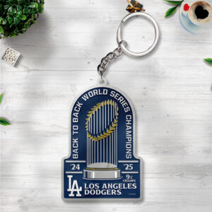 Los Angeles Dodgers World Series 2025 Custom Shape 2-sided Keychain - TANTN19653