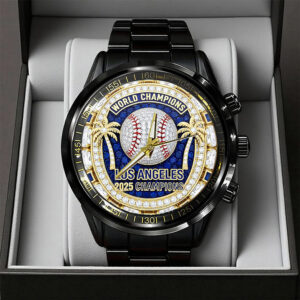 Los Angeles Dodgers World Series 2025 Black Stainless Steel Watch - TANTN19024
