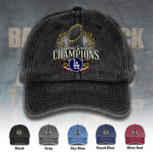 Los Angeles Dodgers World Series 2025 Wash Denim Cap - TANTN19443