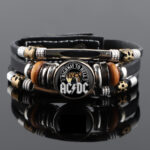 AC/DC Braided Multilayer Punk Leather Bracelet - MAITMDROP112