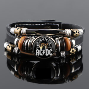 AC/DC Braided Multilayer Punk Leather Bracelet - MAITMDROP112