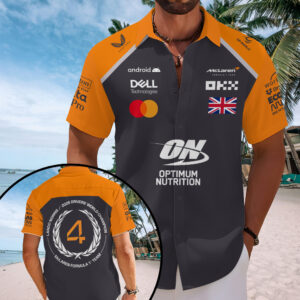 McLaren x Lando Norris 2025 World Champion Short Sleeve Button-Down Shirt – MAITM14039