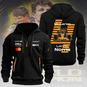 McLaren x Lando Norris World Champion 2025 2D Quarter Zip Hoodie - TMTHU2532