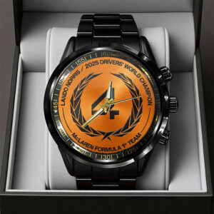 McLaren x Lando Norris World Champions 2025 Black Stainless Steel Watch - TANTN19192