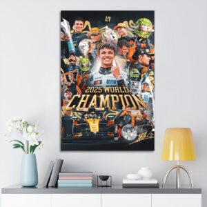 McLaren x Lando Norris World Champions 2025 Rectangle Canvas With Inner Frame - TANTN19209