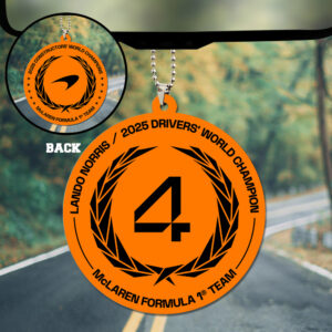 McLaren x Lando Norris World Champions 2025 Custom shape 2-sided Acrylic Car Ornament - TANTN19205