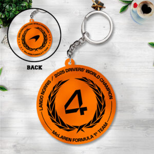 McLaren x Lando Norris World Champions 2025 Custom Shape 2-sided Keychain - TANTN19206