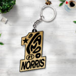 McLaren x Lando Norris World Champions 2025 Custom Shape 2-sided Keychain – TANTN19226