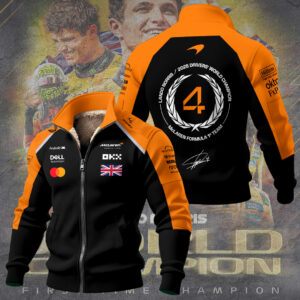 McLaren x Lando Norris World Champions 2025 Thick Knit Fleece Jacket - TANTN19236