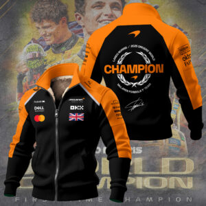 McLaren x Lando Norris World Champions 2025 Thick Knit Fleece Jacket - TANTN19238
