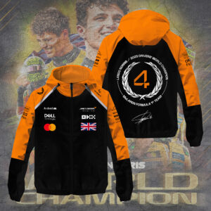 McLaren x Lando Norris World Champions 2025 3D Windbreaker Jacket - TANTN19235