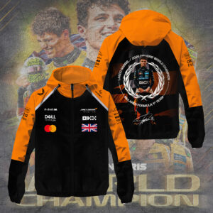 McLaren x Lando Norris World Champions 2025 3D Windbreaker Jacket - TANTN19240