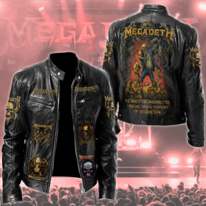Megadeth Motorcycle Leather Jacket - TMTHU2316