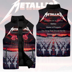 Metallica 3D Sleeveless Down Jacket - HOATT15415