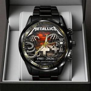 Metallica 45th Anniversary 2026 Black Stainless Steel Watch - TANTN19688