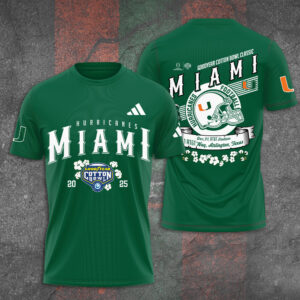 Miami Hurricanes Football 3D Apparel - TANTN19789