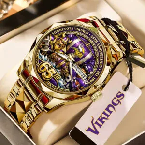 Minnesota Vikings 65th Anniversary Alloy Luxury Quartz Watch - MAITM14103